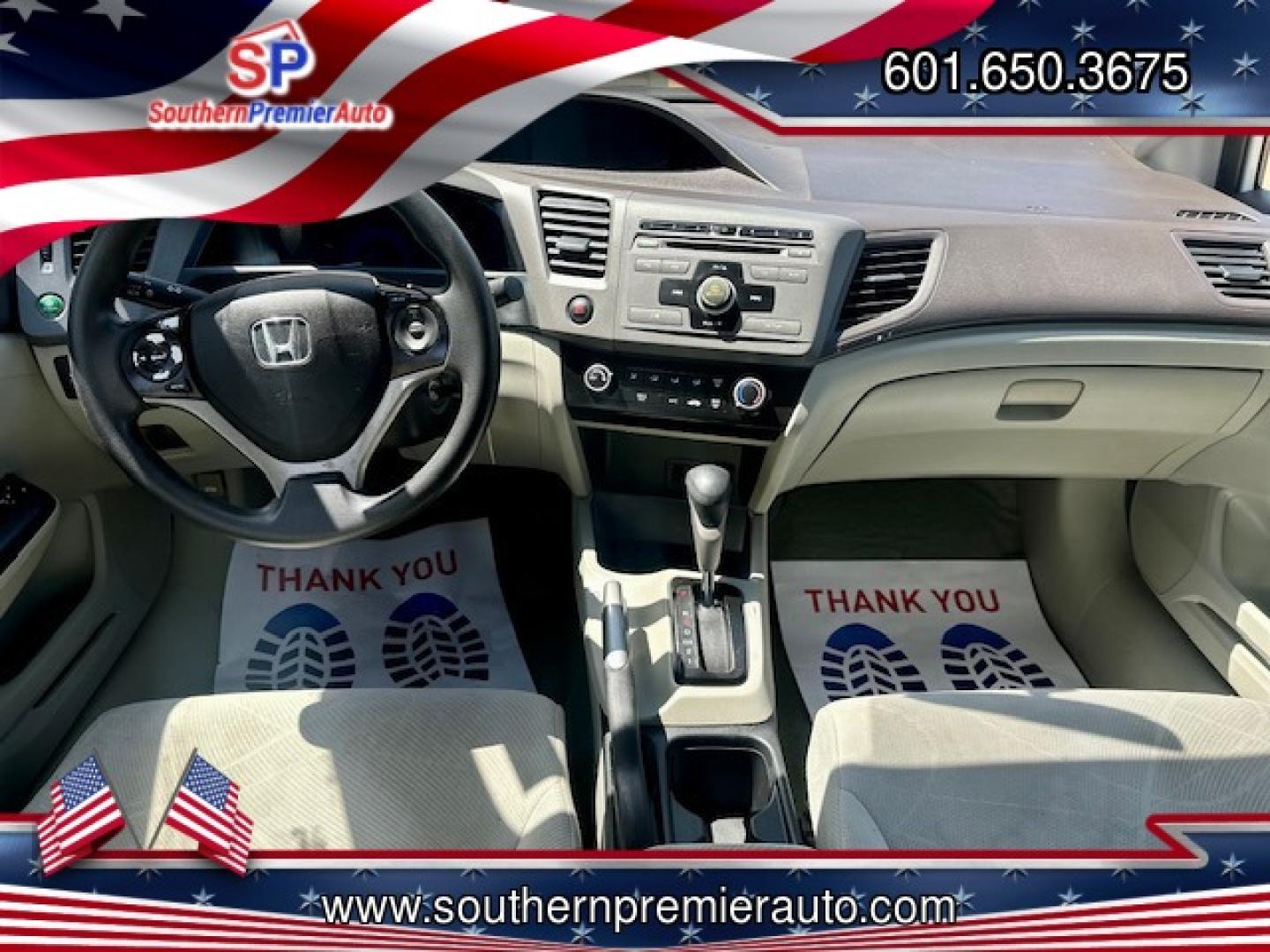 2012 WHITE HONDA CIVIC LX LX (2HGFB2F51CH) with an 1.8L L4 SOHC 16V engine, 5-Speed Automatic transmission, located at 922 W. Beacon St., Philadelphia, MS, 39350, (601) 650-3675, 32.770447, -89.127151 - Title: 2012 Honda Civic LX Sedan Year: 2012 Make: Honda Model: Civic Engine: 1.8L L4 SOHC 16V Body: SEDAN 4-DR Transmission: 5-Speed Automatic Drive Type: FWD Mpg City: 28 Mpg: 39 Trim: LX Sedan - Photo#16